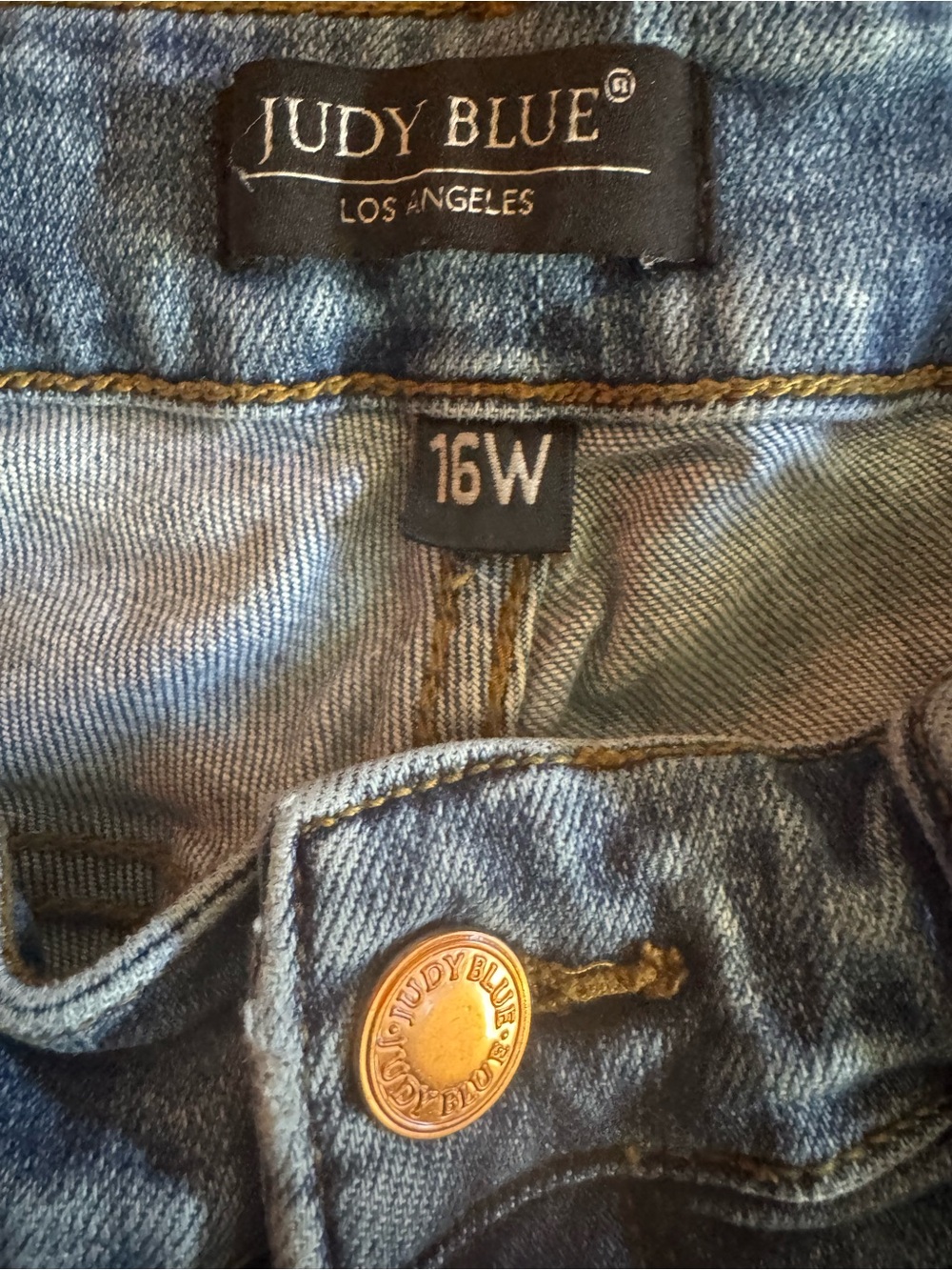 Judy Blue Light Blue Straight Leg Jeans, Size 16W